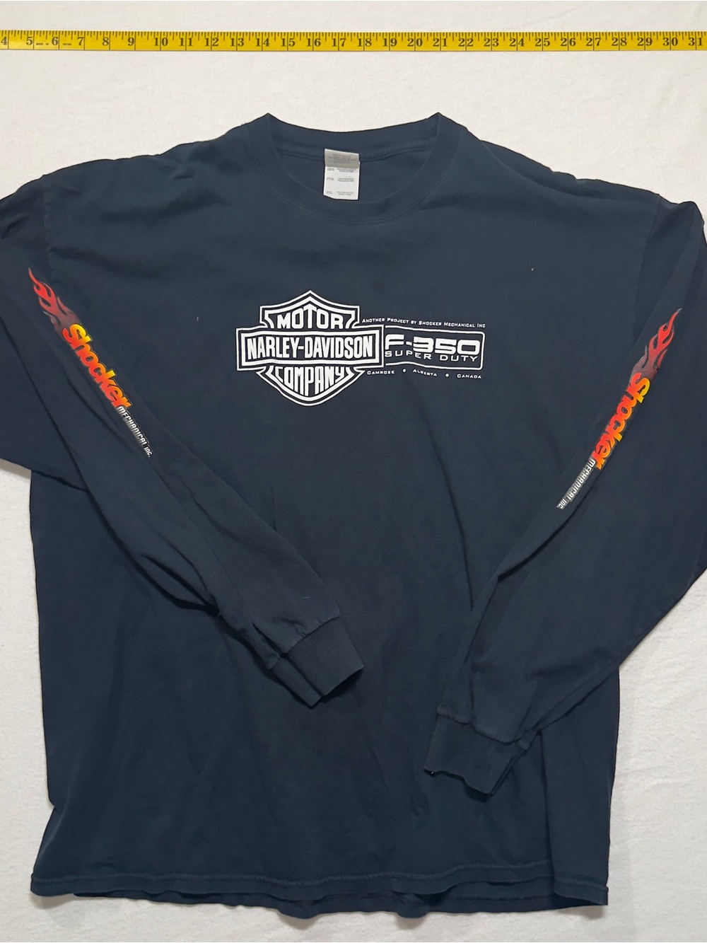 Rare Harley-Davidson Men’s Long Sleeve Logo Shirt in Navy Harley F-350